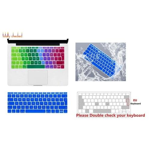 EU/UK Euro English Keyboard Protector Cover Silicone Skin for New MacBook Pro 13 Inch A1708 (No TouchBar) Release 2016 2017 2018