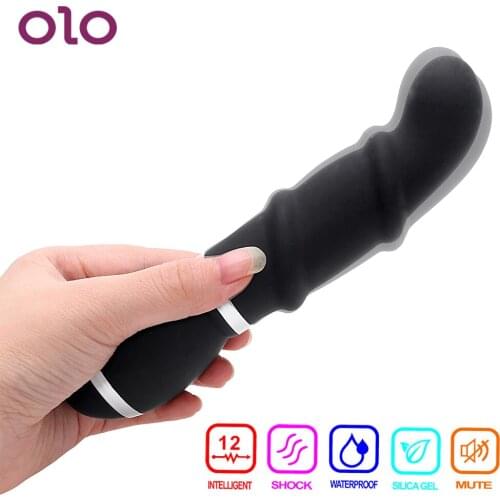 OLO 12 Frequency Dildo Vibrator G-spot Massage Silicone Strong Vibration Vibrators Female Masturbator Sex Toys for Women