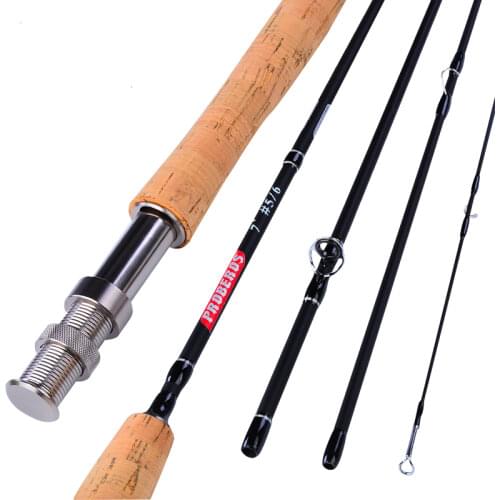 Goture 2.1M/7FT Fly Fishing Rod 4 Sections High Carbon Fiber Fishing Fly Rods #3/4 #5/6 #7/8 For Trout Bass Salmon