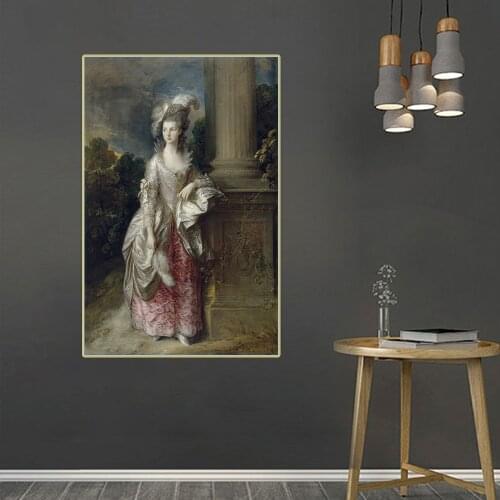 Citon Thomas Gainsborough《The Honourable Mrs Graham》Canvas Art Oil Painting Charming lady Art Picture Wall decor Home Decoration