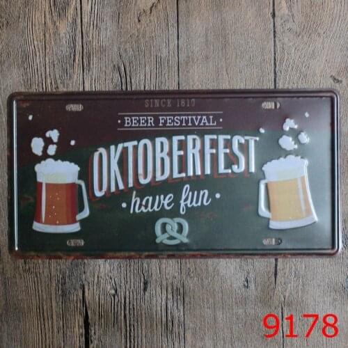 Bar Beer Coffee Metal Plates Vintage Metal tin sign Bar Wall art craft painting metal art for Home Bar Store Pub 15x30cm