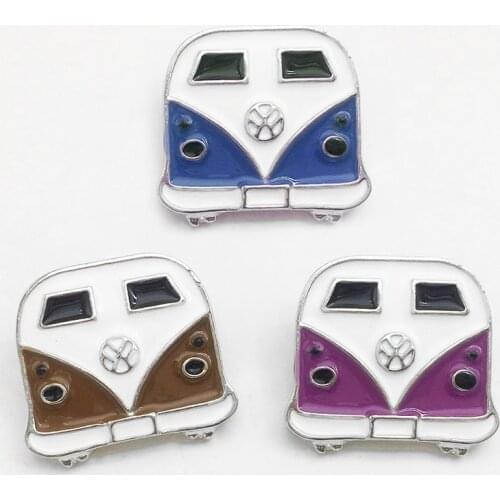 MN5079 Hippy Bus 18mm metal ginger car snap button jewelry