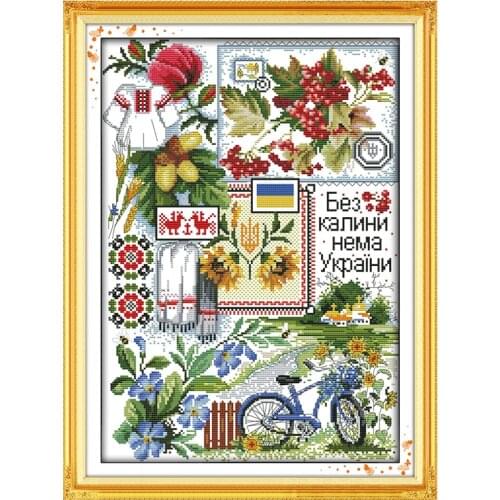 Joy Sunday Field Scenery Pattern Counting Cross Stitch 11&14CT Cross Stitch Kit Wholesale Hand Embroidery Home Decoration