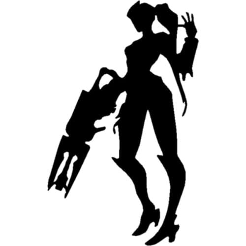 LY-0153 Car Stickers Game Overwatch Shooting Widowmaker Creative Decals PVC Top Quality Waterproof Exquisite Auto Decal Decor
