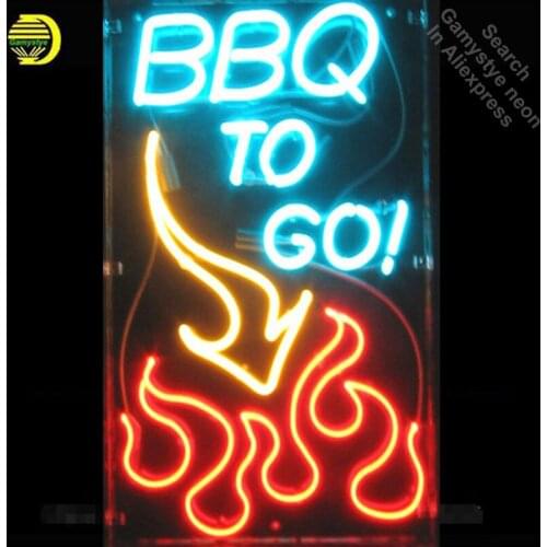 Neon Sign For Custom Neon Window Signs BBQ to GO Flame Pub Restaurant neon Windows lights for sale custom Brand LOGO Handmade