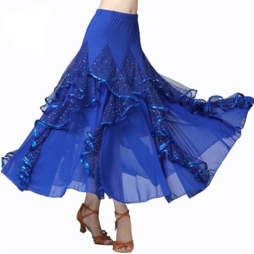 New ballroom skirt long ballroom dance skirts for women waltz standard ballroom skirts women