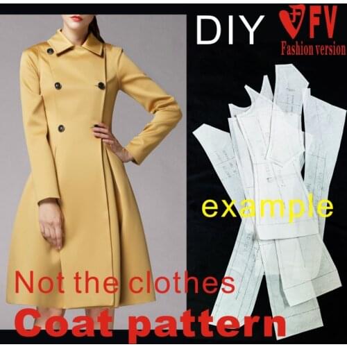 Garment DIY pattern womens coat coat pattern sewing design drawing BFY-280