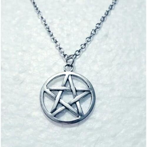 Fashion Unisex Protection Necklaces Pentagram Pentacle Amulet Pendant Necklace Wicca Witchcraft Goth Supernatural Jewelry