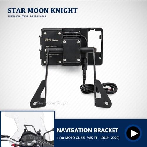 Motorcycle Front Phone Stand Holder Phone GPS Navigaton Plate Bracket For MOTO GUZZI V85 TT 2019 - 2020