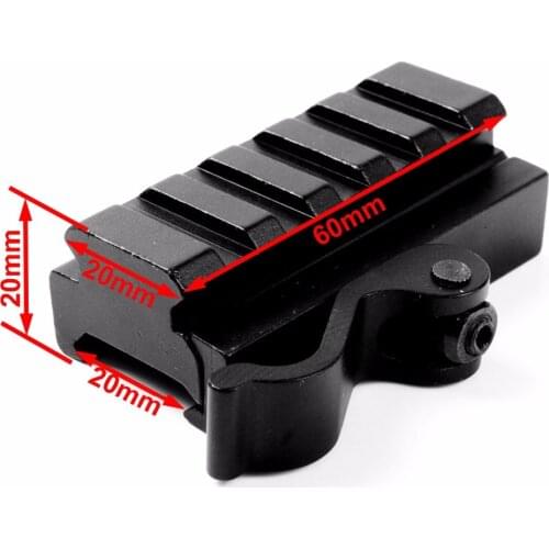 QD Quick Release 3/5" Riser Scope Mount 20mm Picatinny Weaver Rail Base