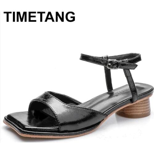 TIMETANGmid women summer woman beach sandals fashion sandalias light toe plus size casual shoes gladiator mujer sapato feminino