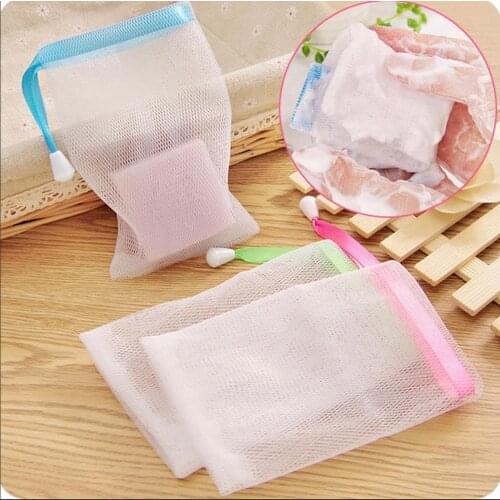 Handmade Soap Facial cleanser Foaming Net Bubbler mesh bag Small and portable Soap Foaming Net
