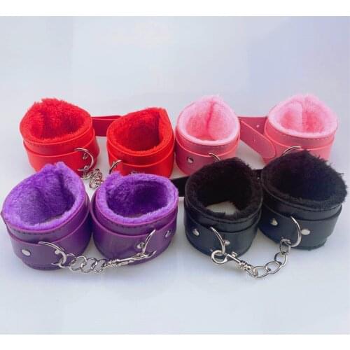 Adult Products Bundled Binding Torture Apparatus Appeal Handcuffs SM Leather Plush Handcuffs Passionate Toys Handcuffs for Sex