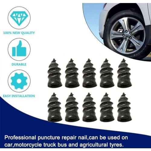 10pcs Vacuum Tyre Repair Nail For Motorcycle Tubeless Tyre Repair Rubber Nails Self-tire Repair Tire Film Nail S/L Free Shipping