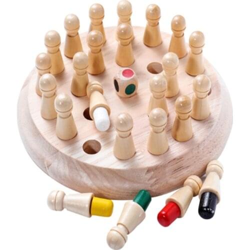 Fun color memory chess logic thinking training environmental protection wood without burrs multiple colors childrens educationa