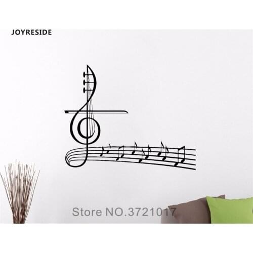 JOYRESIDE Musical Notes Wall Treble Clef Decal Vinyl Sticker Home Interior Living Room Bedroom Decor Design Art Decoration A126