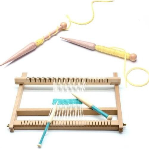 DIY Wood Knitting Weaving Tool Sweater Scarf Tapestry Bobbin Stick Single Head