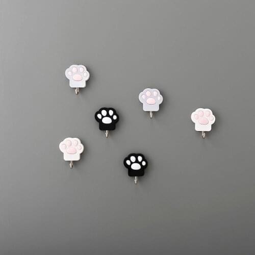 1PC Cat-Paw Shape Hangers Key Holder Self Adhesive Hook Coat Clothes Hanger Towel Holder Home Organizer Wall Mount