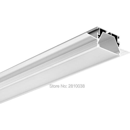 10 X 1M Sets/Lot Trapezoid shape aluminum led channel profile T type led aluminium housing fixture for ceiling lights