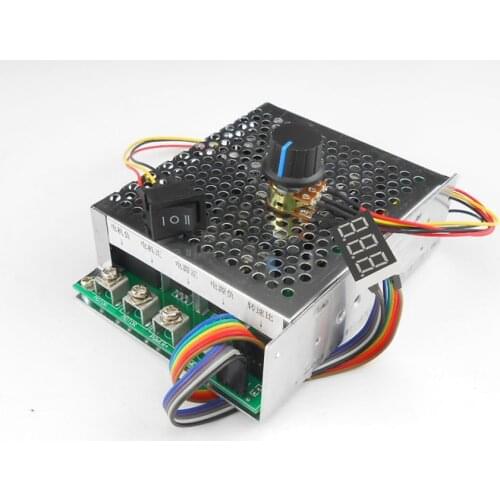 12V 24V 36V 55V 100A 15KHZ DC Brush Motor Two-way Speed Controller with Switch Potentiometer 270 Degrees, 0-100% Adjustable