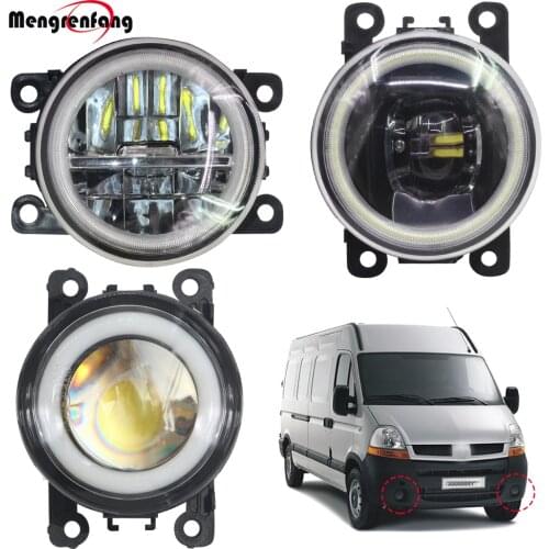 2 Pieces Car H11 Fog Lamp 4000LM LED Halo Ring Angel Eye Daytime Running Light 12V Styling For Renault Master II 1998-2010