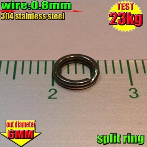 2019 fishing lures fishing rings 6mm diameter wire:0.8mm split rings 30pcs/lot