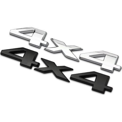 3D 4X4 Emblem Badge Car Sticker Logo Decal For Jeep /Grand /Cherokee Black Silver Car Logo Emblem Badge Sticker