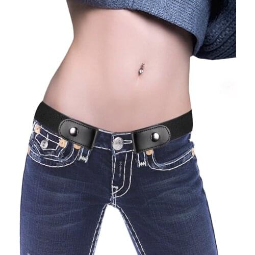 89x3.5cm Lazy Buckle-Free Elastic Waist Belt Stretchy Women Men Unisex Jeans Pants Dress Waistband Invisible Adjustable
