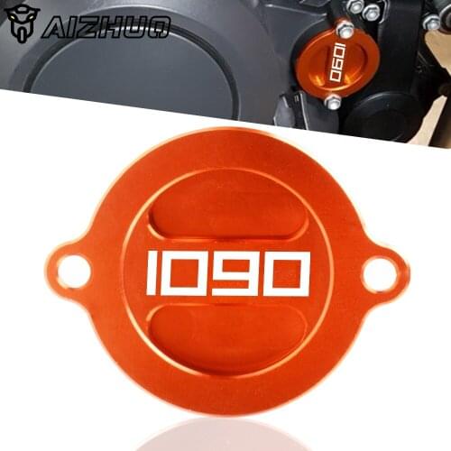 CNC Aluminum Motorcycle Engine Oil Filter Cap Oil Fuel Tank Cover For 1090 ADVENTURE R ADV R 2017