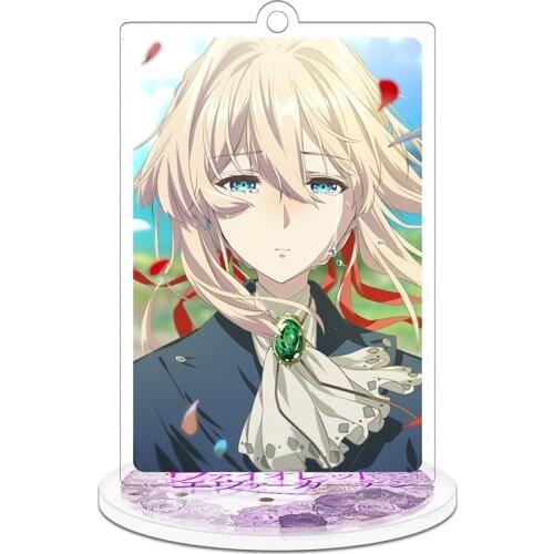 Height 9cm Violet Evergarden Anime Action Figure Toy Acrylic Keychain Decorative Ornaments