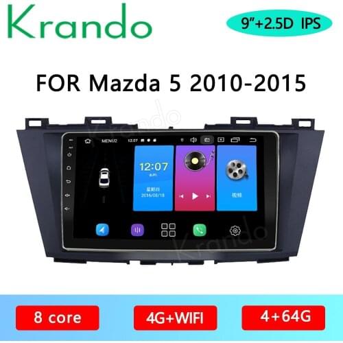 Krando Android 10.0 9" For Mazda 5 2010-2015 Car Radio Player Gps Navigation Multimedia System
