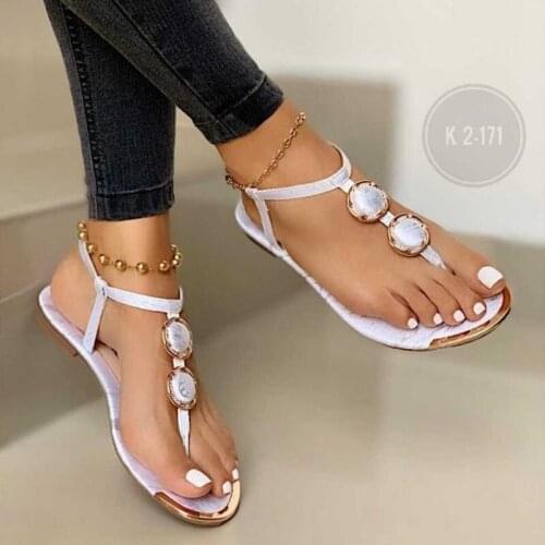 BLXQPYT 2020 Fashion New Summer Women Shoes Flip Flops Ladies Beach Sandals Plus Size Flat Girl Open Toe Comfy Sandals 1020-6