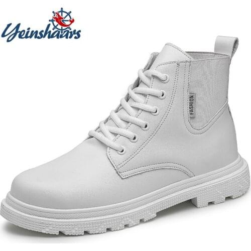 Unisex White Ankle Boots Women Black Platform Short Boots Female 2021 New Gothic Punk PU Leather Boots Men Shoes Big Size 35-46