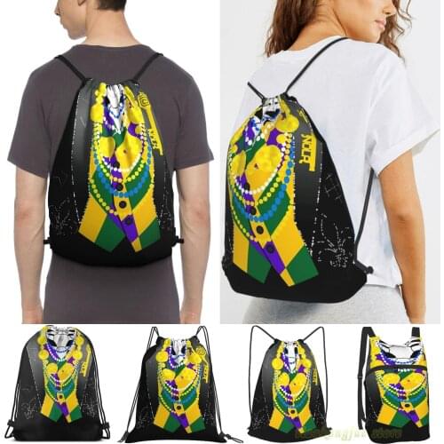 Darsana Prime Baron Samedi Mardi Gras Tuxedo Men Outdoor Travel Sports Gym Bag Waterproof Drawstring Backpack Women Fitness Bags