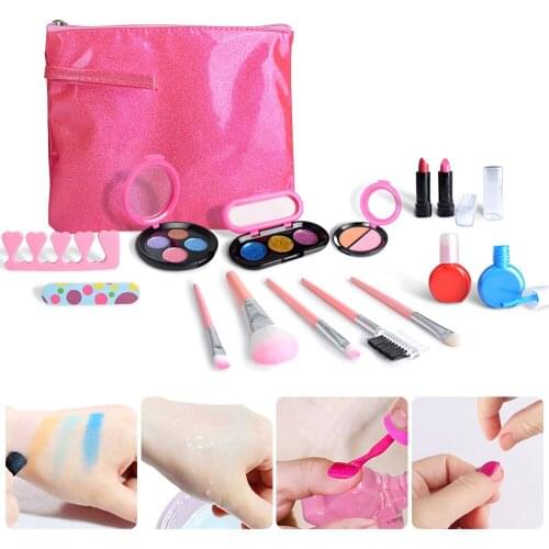 Kids Makeup Toys Beauty Cosmetics Make Up Set Safe Washable Princess Kids Pretend Role Play Lipstick for Girls Makeup Toys