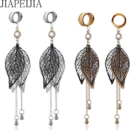 Dangle Long Chain Ear Tunnels Plugs and Gauges Ear Expanders Ear Flesh Stretching Piercings Earring Sexy Body Jewlery