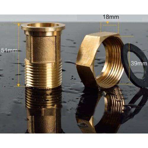 DN32 1-1/4" BSP Female Turn DN25 1" BSP Male Thread Brass Hex Reducer Pipe Fitting Pole Length 45mm Nut Height 16mm For Water Me