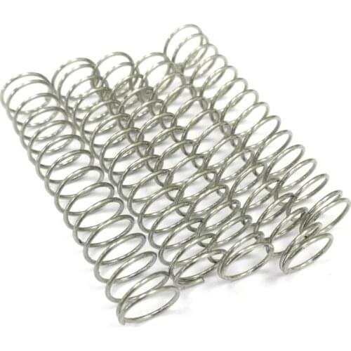 10pcs stainless steel compression spring non-corrosive electrical springs with precise surface treatment for toys pens 0.8*10*50