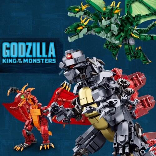 Godzilla Bricks Building Blocks King of Monster Dinosaur Ghidorah Rodan Assembled Model Toys Kids Birthday Gifts Constructor DIY