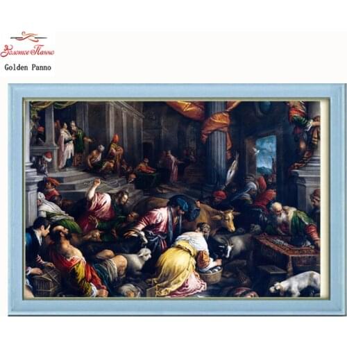 Golden Panno Needlework DIY DMC Cross stitch Sets For Embroidery kits Precise unprinted religion Patterns Counted Cross-stitch07