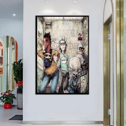 Nordic Abstract Strange Combination Wall Art Canvas Painting Graffiti Art Poster Print Wall Pictures Living Room Home Decoration