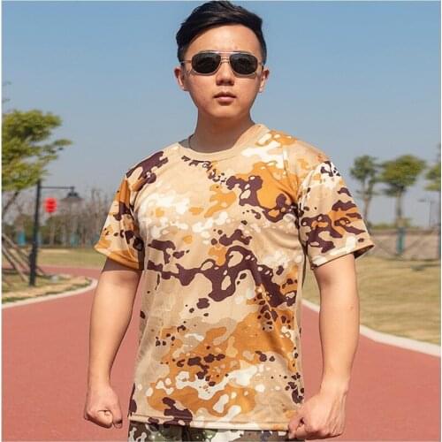 New Tactical Camouflage Clothes Hunting Quick Dry T-shirt Men Breathable Army O Neck Shirt Sleeve Military Combat Casual T-shirt