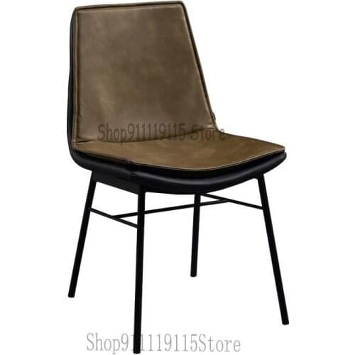 Dining Chair Nordic Family Modern Simple Stool Back Leisure Dining Chair Iron Art Light Luxury Makeup Manicure Desk Chair