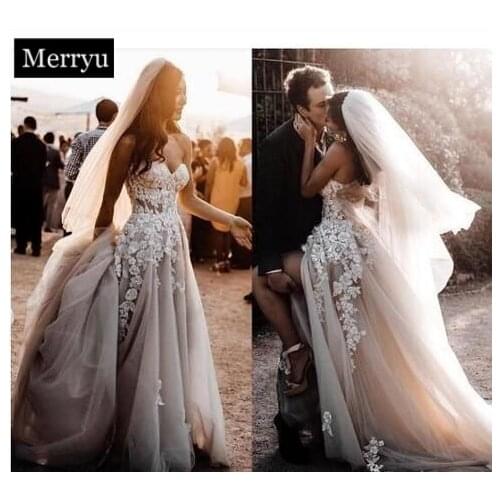 PGBKJA Wedding Dresses With A Train