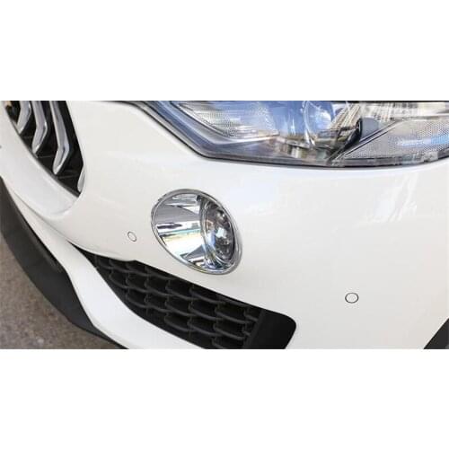Fit For Maserati Levante 2016 Car Front Fog Light Lamps Cover Bezels Styling Trim Sticker ABS 2pcs/Pair Car-covers