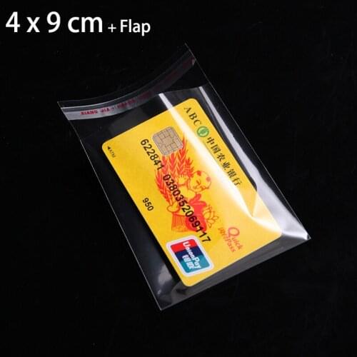 200pcs 4cm x 9cm Clear Small Packaging Bags for Necklace Jewelry Gift Packing Poly Plastic Envelopes Baggie 1.57 " x 3.54"