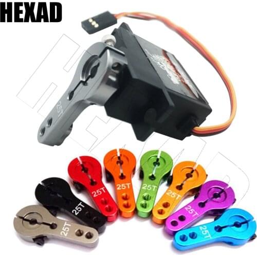 Aluminum Alloy 25T Steering Servo Arm Horn for WPL C14 C24 MN D90 D91 MN99s RC Car Large Torque Servo Universal Parts