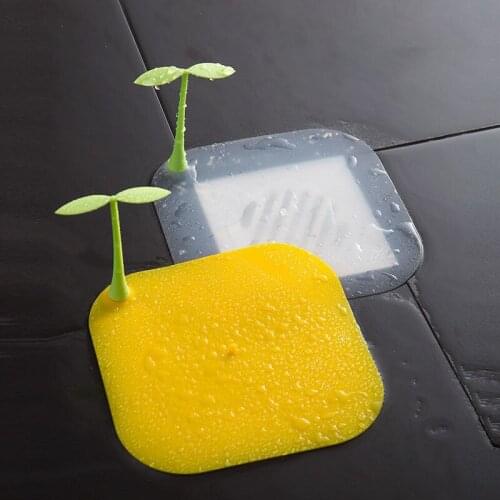 Sewer Smell Removal Sealing Silicone Cover Lovely 3D grass Anti-smell Drain Sealing Covers Floor Drain Pad for Kitchen Bathroom