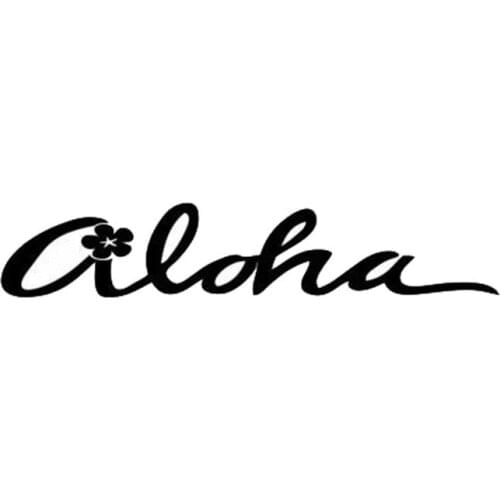 17.8*3.5CM ALOHA Hawaii Style Stylish Car Styling Decal Cool Car Body Stickers Cover Black/Silver C9-0485