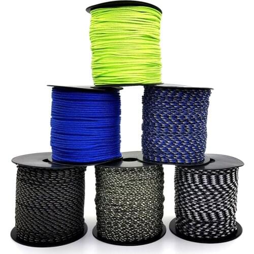100meters Paracord 2mm Rope 1 Strand Paracorde Outdoor Survival Equipment Clothesline DIY Bracelet Wholesale